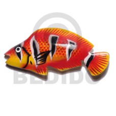 Fish handpainted wood refrigerator magnet Fish handpainted wood refrigerator magnet
