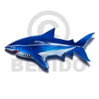 Shark handpainted wood refrigerator magnet