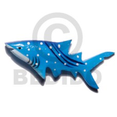 Shark handpainted wood refrigerator magnet Shark handpainted wood refrigerator magnet