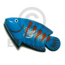 Fish handpainted wood refrigerator magnet Fish handpainted wood refrigerator magnet