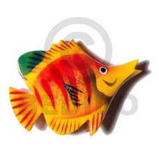 Fish handpainted wood refrigerator magnet Fish handpainted wood refrigerator magnet