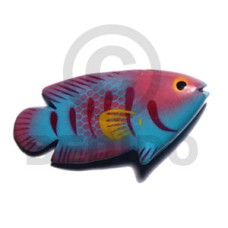 Fish handpainted wood refrigerator magnet Fish handpainted wood refrigerator magnet