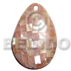 55mmx35mm teardrop in peach color