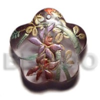 Scallop 35mm transparent violet resin