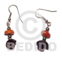 Dangling black buri half moon