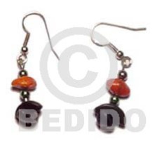 Dangling black buri half moon Dangling black buri half moon