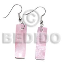 Dangling 30x10mm pastel pink hammershelll