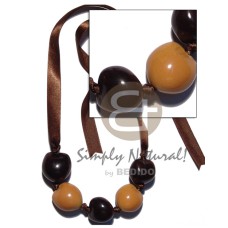 Kukui nuts ribbon choker Kukui nuts ribbon choker