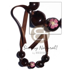 Kukui nuts ribbon choker Kukui nuts ribbon choker