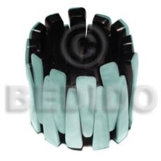 Aqua blue hammershell elastic bangle