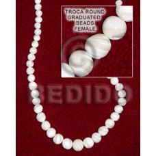 Troca round graduated beads Troca round graduated beads