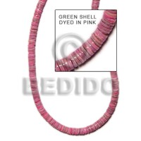 Green shell heishe dyed