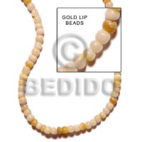 Gold lip beads