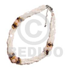 Twisted troca rice beads Twisted troca rice beads