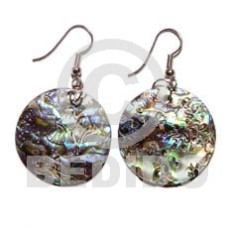 35mm dangling round paua 