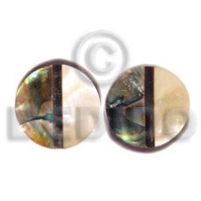 Inlaid troca and abalone round Inlaid troca and abalone round