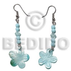 Dangling 20mm aqua blue hammershell Dangling 20mm aqua blue hammershell