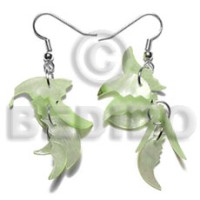 Dangling 17mmx8mm pastel green hammershell