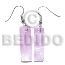 Dangling 30x10mm lilac hammershelll bar