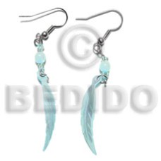 Dangling 10x40mm aqua blue hammershell Dangling 10x40mm aqua blue hammershell