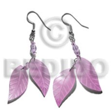 Dangling double leaf pastel pink Dangling double leaf pastel pink