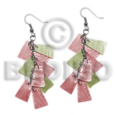 Dangling subdued pink subdued olive green