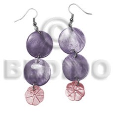 Dangling double round 20mm lavender