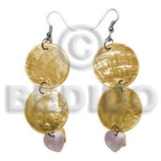 Dangling double round 25mm green