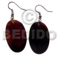 Dangling 40mmx30mm black tab oval