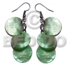 Dangling 3pcs. round 15mm mint Dangling 3pcs. round 15mm mint