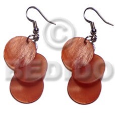 Dangling 3pcs. round 15mm orange Dangling 3pcs. round 15mm orange