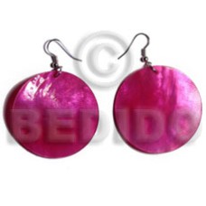 Dangling 30mm fushia pink round Dangling 30mm fushia pink round