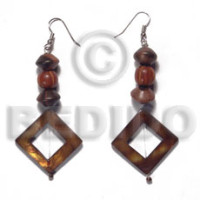 Dangling 25mmx25mm diamond laminated golden