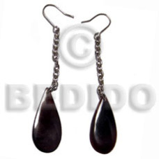 Dangling 30mmx15mm thin teardrop blacktab