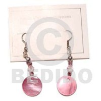 Dangling round 25mm pink hammershell