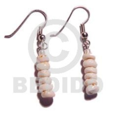Dangling grinded tiger puka earrings Dangling grinded tiger puka earrings