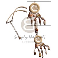 Natural wood ring dangling