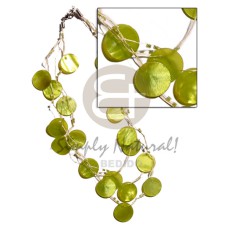 3 rows raffia in graduated