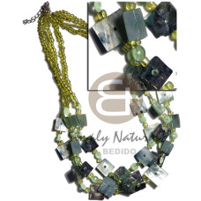 3 rows mint green hammershell