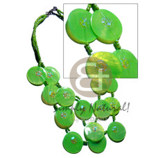 25mm neon green capiz shells