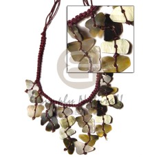 Dark brown macramie dangling