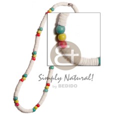 White clam heishe red yellogreen White clam heishe red yellogreen