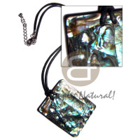 55mmx45mm rectangular crackled paua abalone
