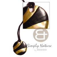 40mm brownlip zebra pendant