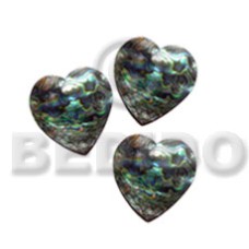 Heart paua abalone 15mm Heart paua abalone 15mm