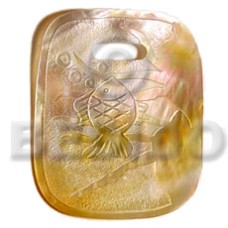 Fish on a rectangular 45mmx40mm Fish on a rectangular 45mmx40mm