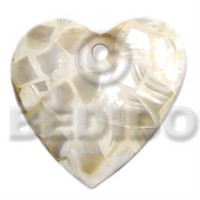 45mm heart natural white kabibe
