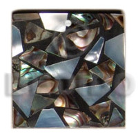 Flat square black resin