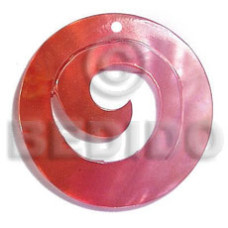 30mm round swirl kabibe pendant