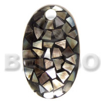 Dome oval 70mmx42mm laminated blacklip